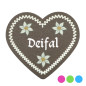 Preview: "Deifal-Anstecker in Lebkuchen-Optik - erhältlich bei Glubbal.shop"